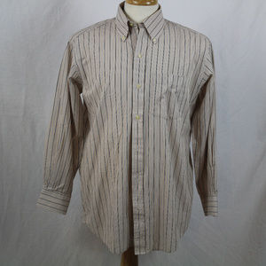 Tommy Hilfiger Men's Shirt M Tan Stripe Ithaca